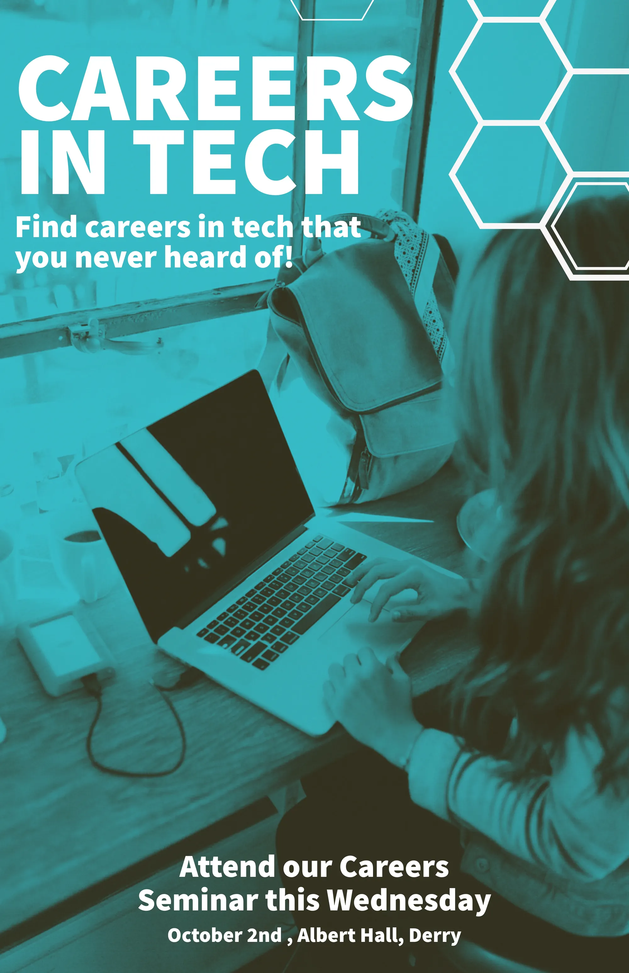 Blue Tech Careers Poster