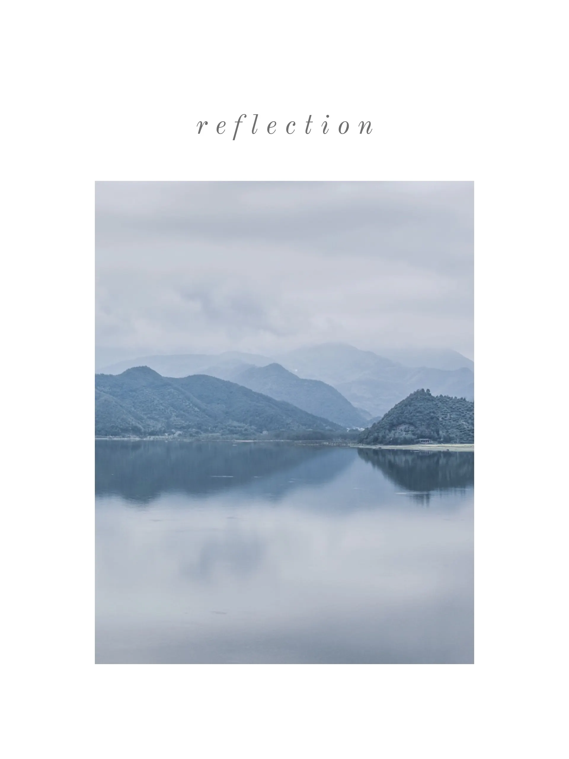 Light Blue and White Reflecion poster