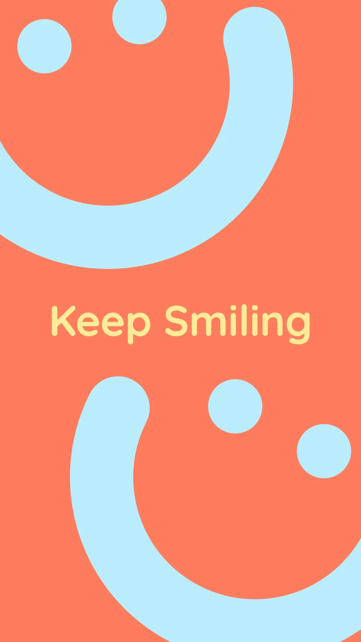 Iteration Red, Blue & Yellow Keep Smiling Phone Wallpaper