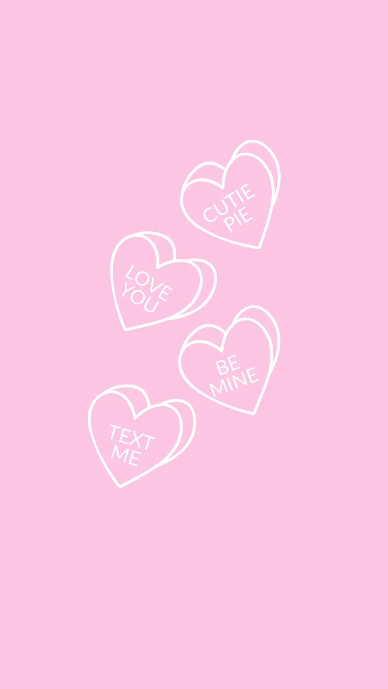 Pink and White Hearts Wallpaper 