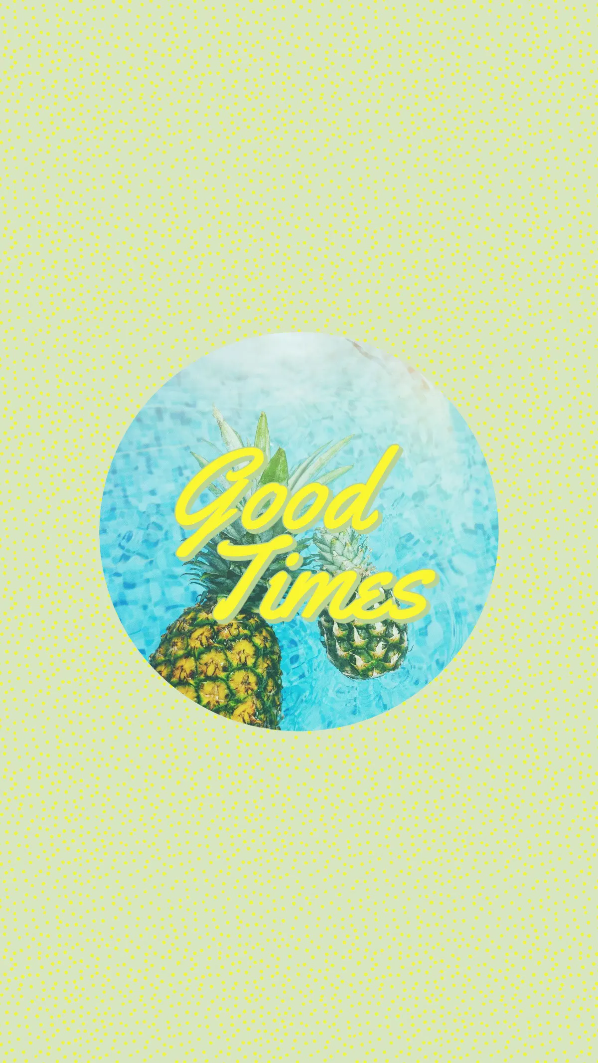 Good Times Bright Summer Photo Phone wallpaper with Green and Yellow Dots
