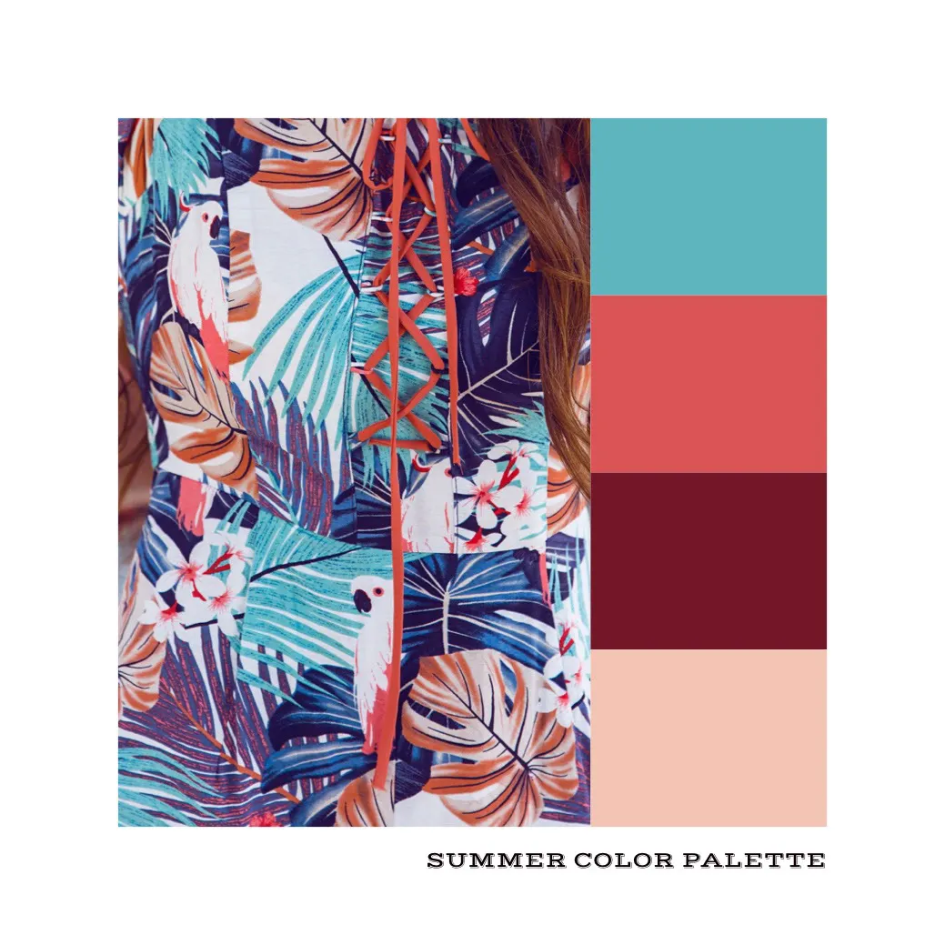 White and Color Palette Instagram Graphic
