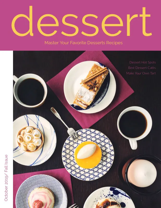 Violet and Delicious Desserts Magazine Cover