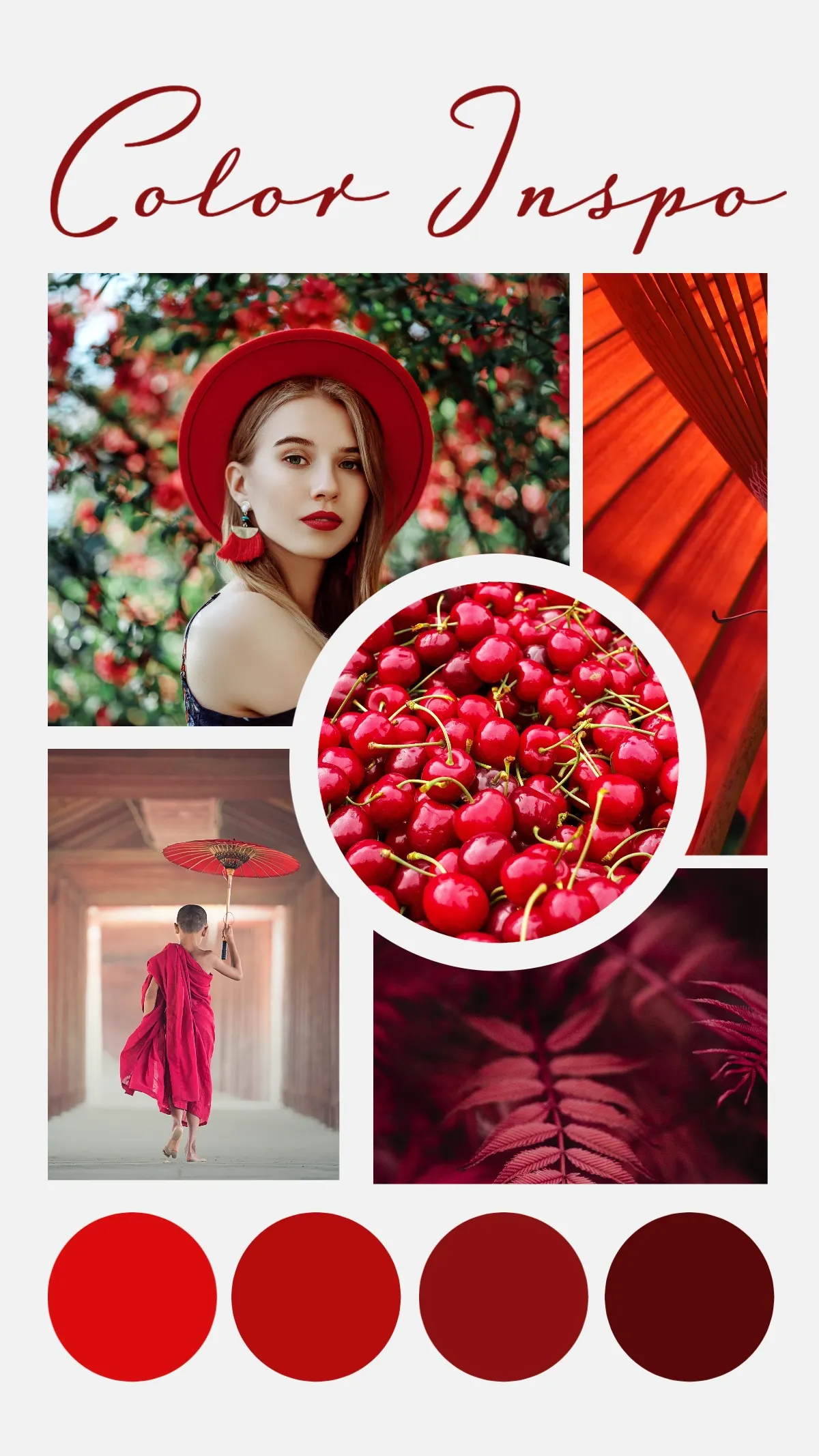 Red Color Inspiration Moodboard Instagram Story 