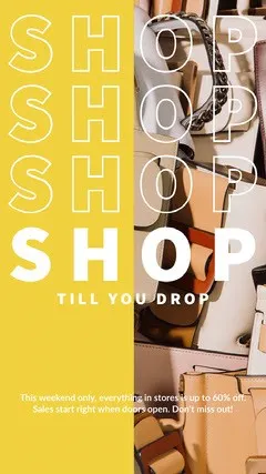 Yellow and White Toned Shopping Offer Instagram Story