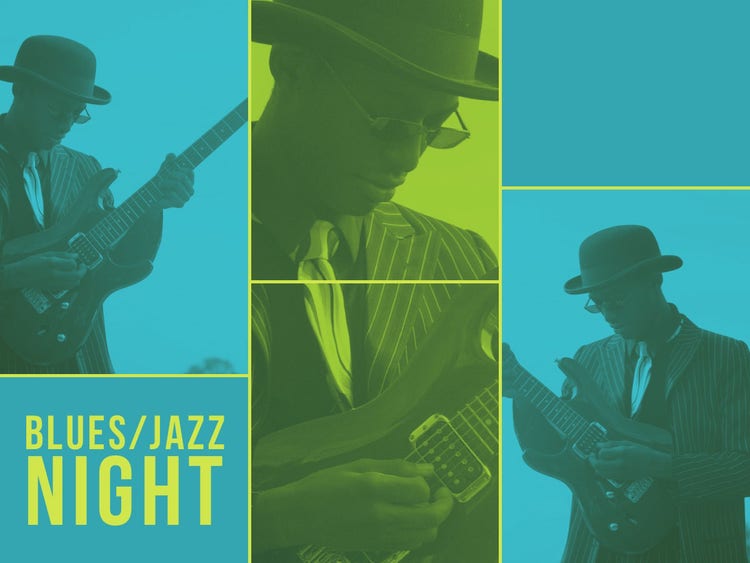Yellow and Blue Jazz Night Collage