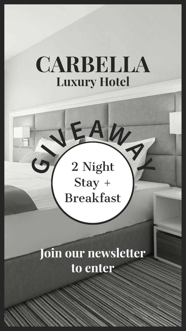 Black & White Hotel Circle Giveaway Instagram Story