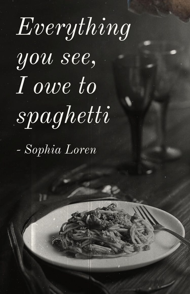 Black White Food Quote Poster