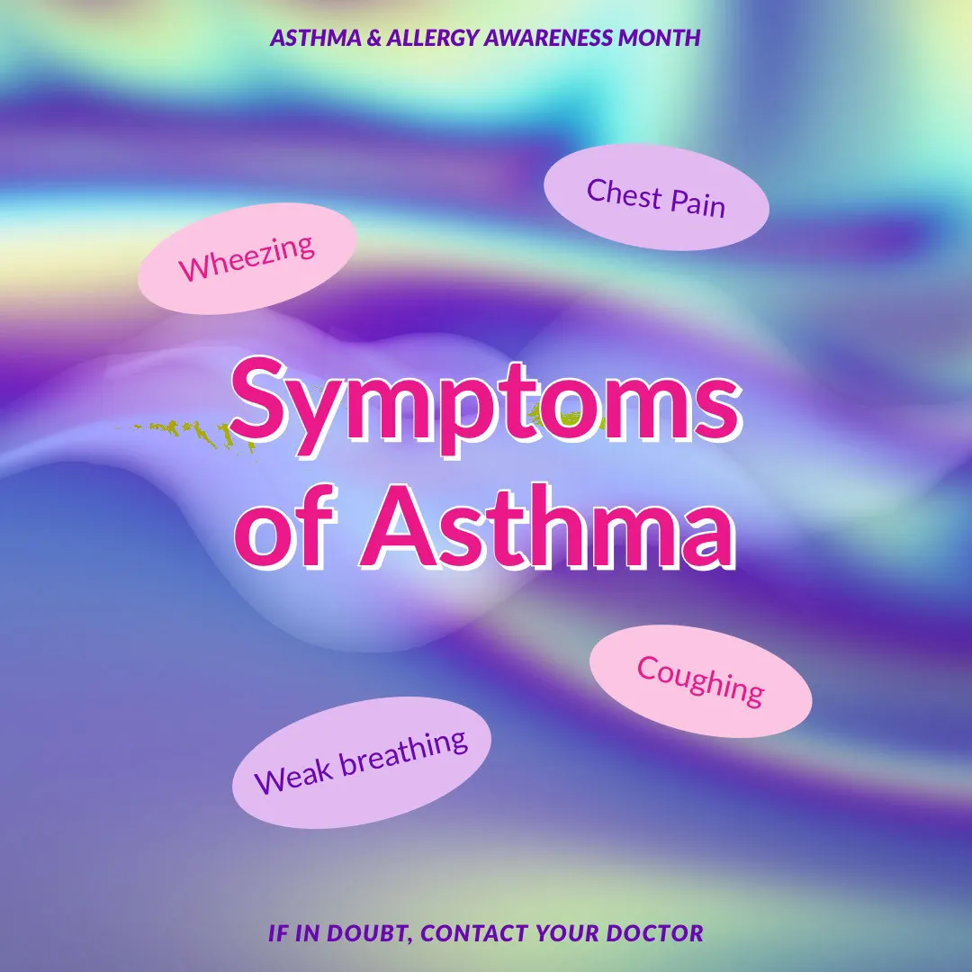 Purple Chromatic Asthma and Allergy Month Instagram Square