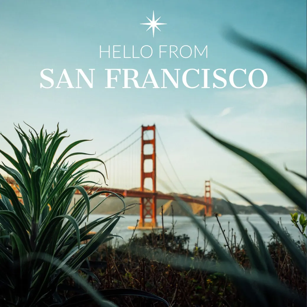 Light Toned San Francisco Travel Ad Instagram Post