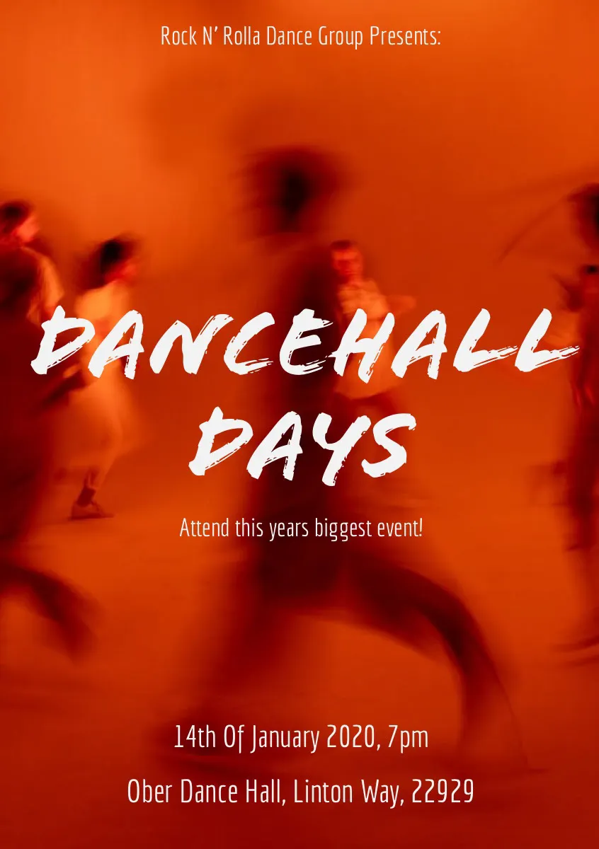Orange Dance Event Poster 