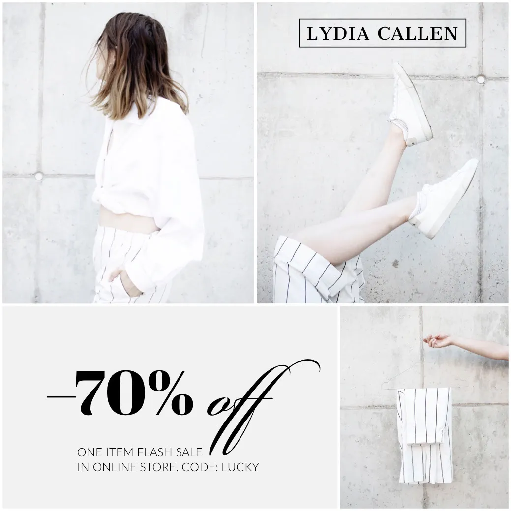White Clothing Store Sale Instagram Square Ad Graphic 