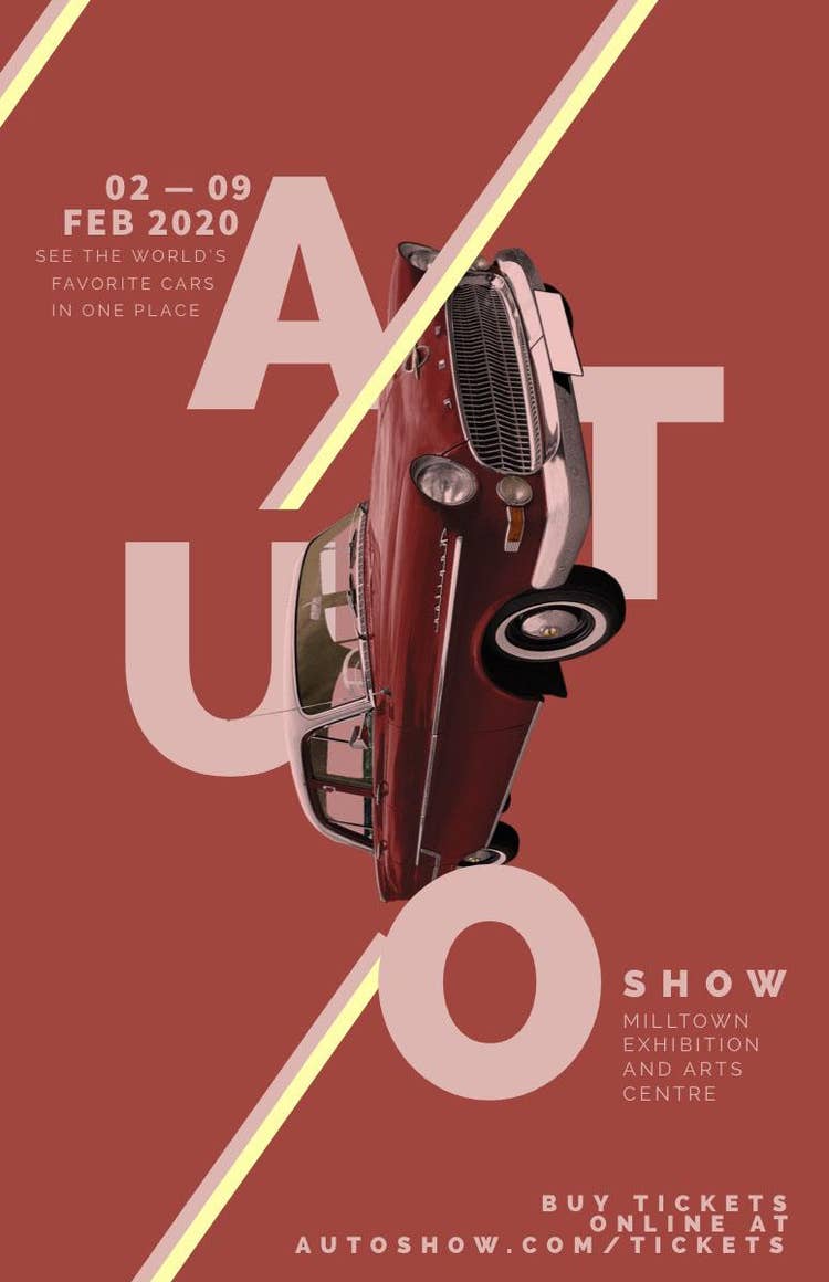 Red Car Auto Show Event Flyer
