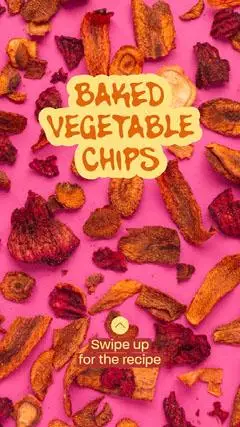 Pink Orange Baked vegetable Recipe Instagram Story