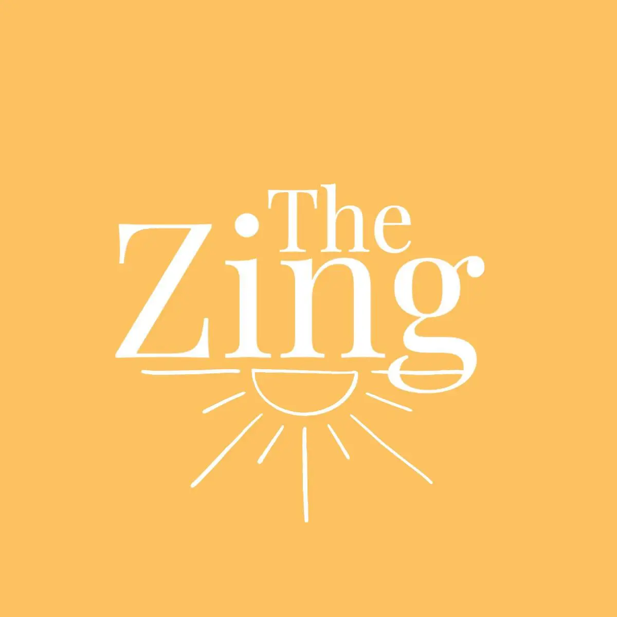 Orange and White The Zing Logo Square