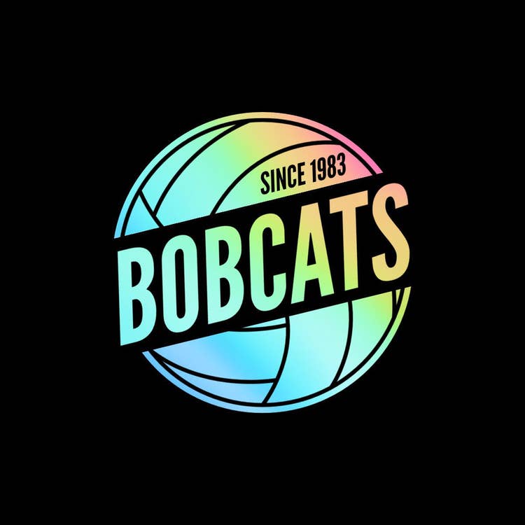 Multicolour gradient Bobcats Volleyball Logo