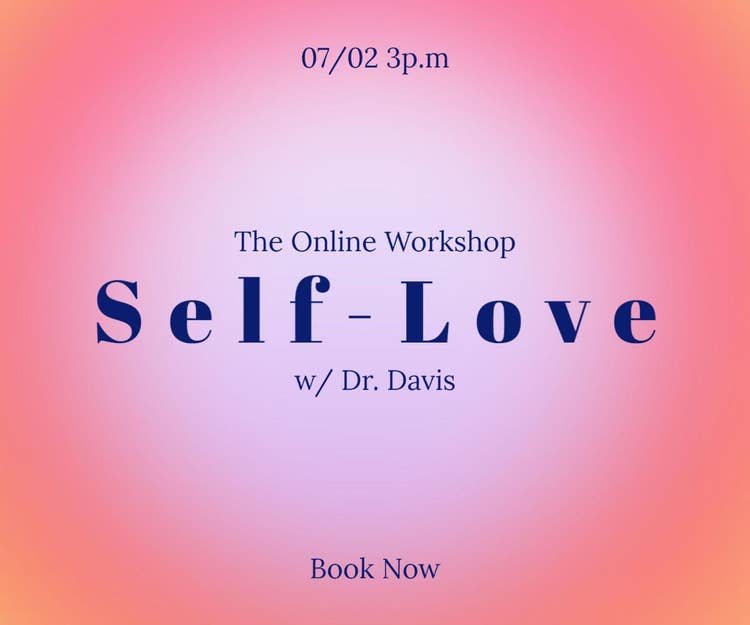 Pink Navy Gradient Self-Love Online Workshop Web Banner