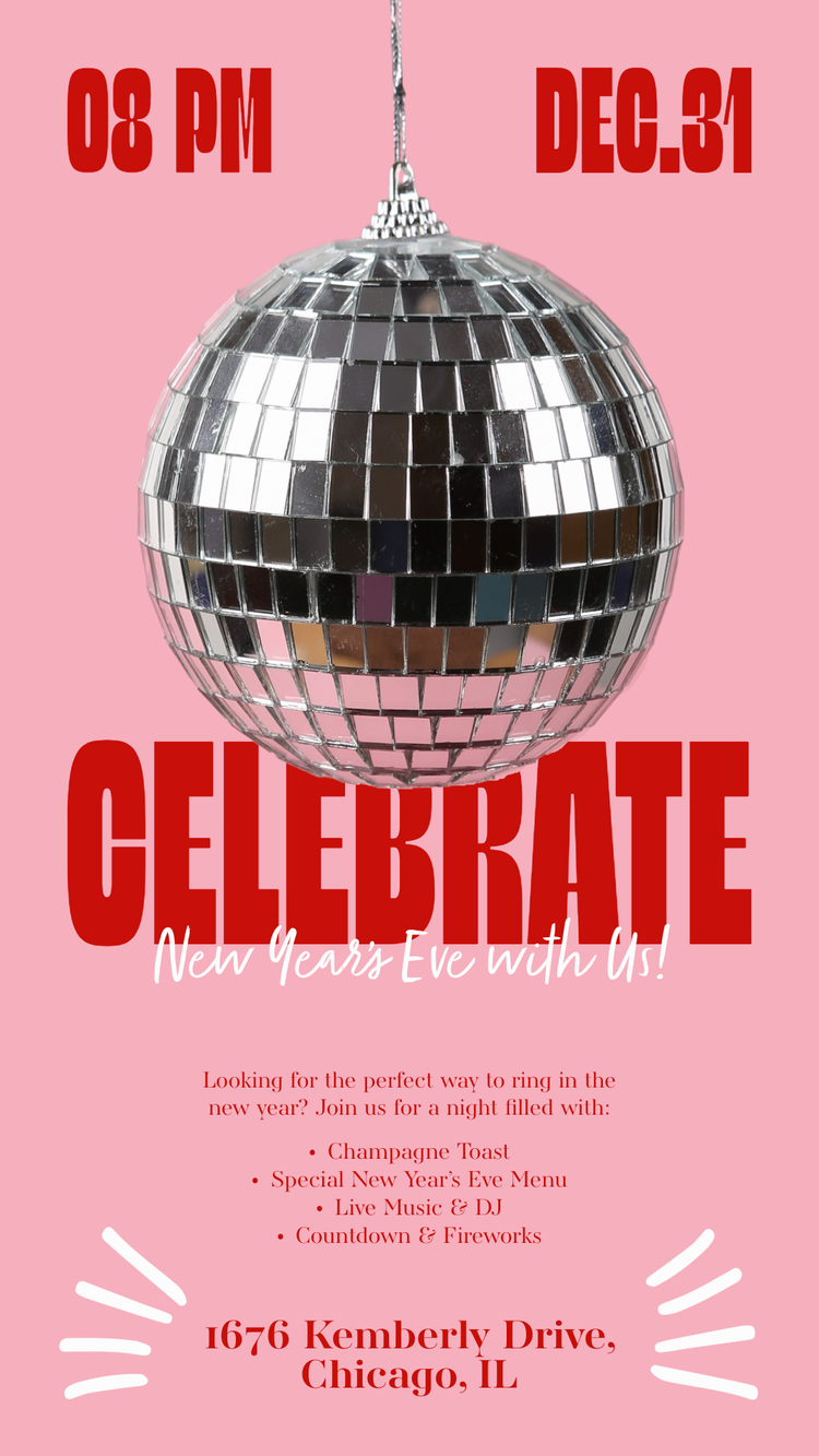 New year's eve party poster template