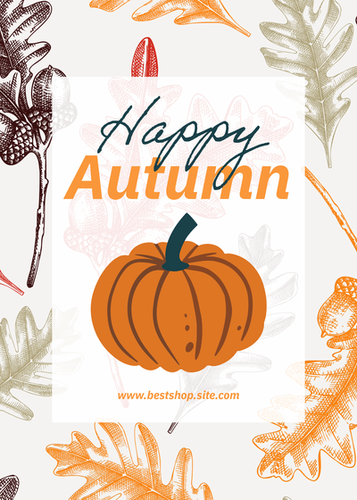 Happy autumn template