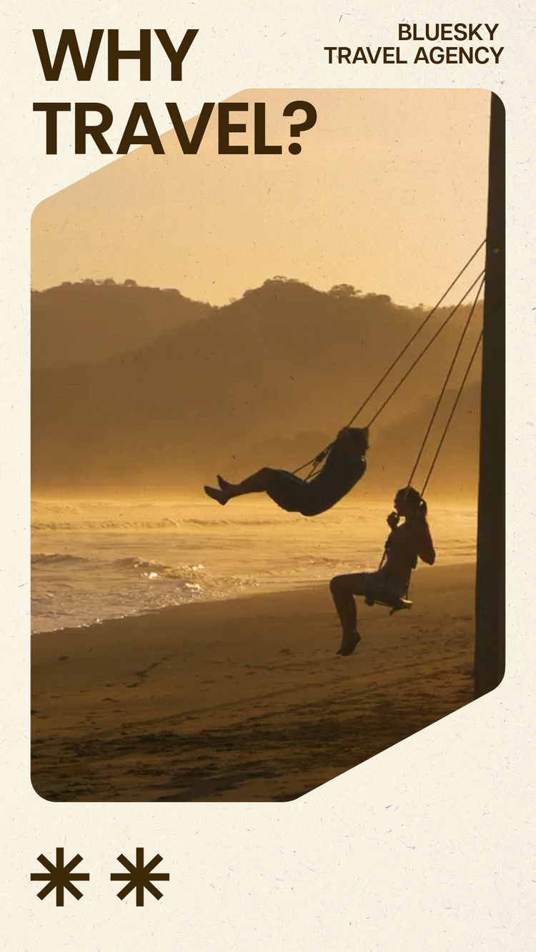 two people on swings with ocean waves