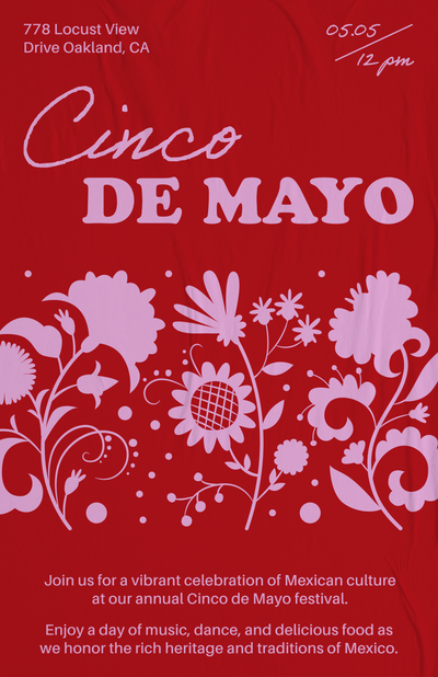 Cinco de mayo template in red