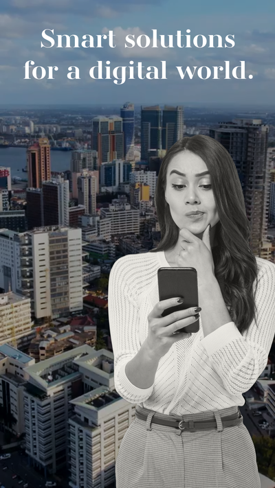 "Smart solutions for a digital world" LinkedIn video template