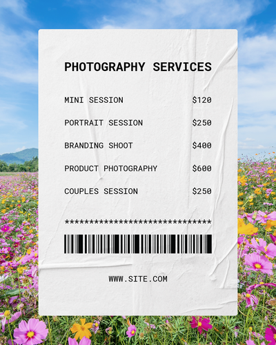 Photography services template