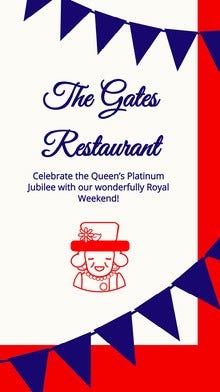 Blue and Red Restaurant Instagram Story Set