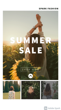 Digital marketing strategy: Summer sale banner by Adobe Spark