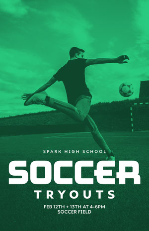 soccer tryout poster 50 Modern Fonts