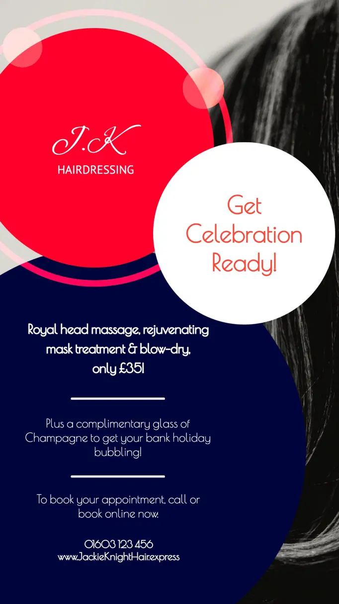 Blue Red & White Jubilee Hairdressing Deal Instagram Story Set