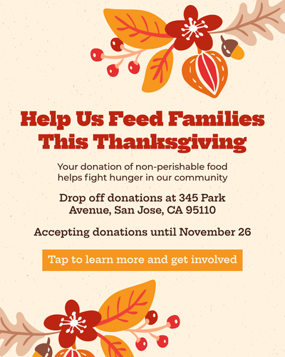 Help us feed families this thanksgiving template