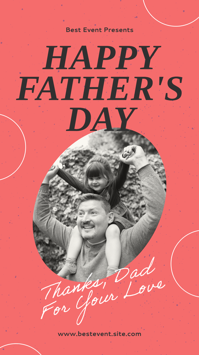Father's day template in red