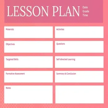 White, Pink and Purple Lesson Planner