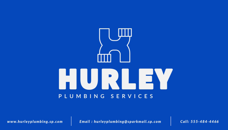 A business card for a plumbing service written in two classic, clean fonts