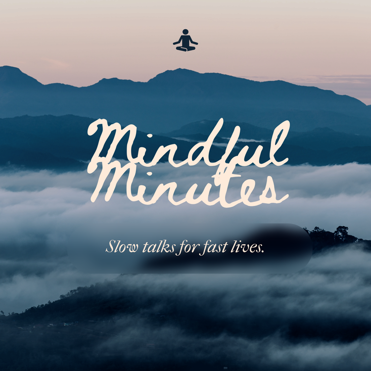 foggy setting with a mountain in the background and a dusk or early morning vibe with text saying
