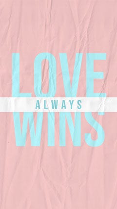 Pink & Blue Love Always Wins Pride Instagram Story