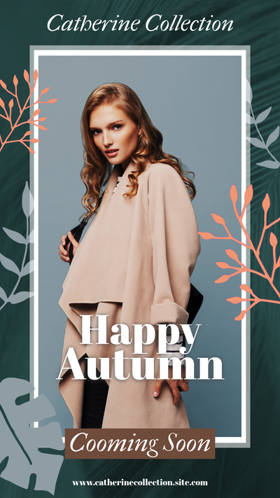 Autumn clothes collection advertisement template