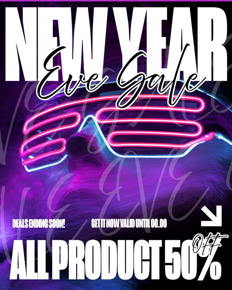 New year's eve sale 50% off template