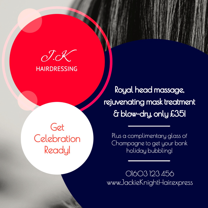 Blue Red & White Jubilee Hairdressing Deal Instagram Square Post Set