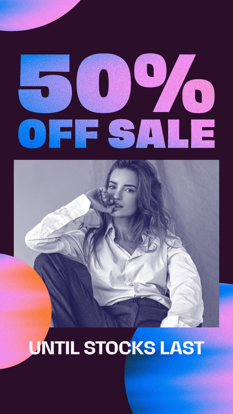 50% off sale template