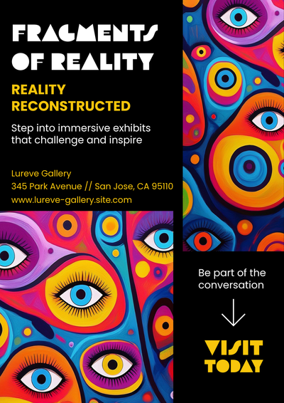 Typography that's bold, distorted, and liquid-like effects.