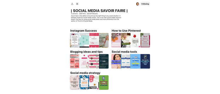 social media board sample