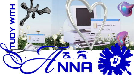 a template with a computer and splotches that says