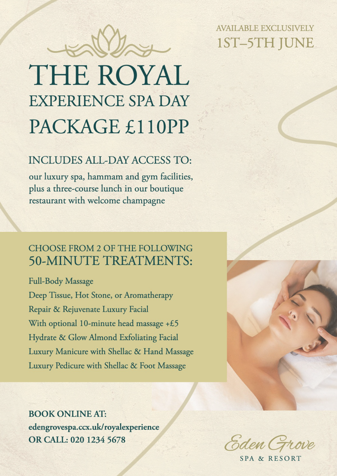 Gold & Green Queen Jubilee Royal Spa Package A3 Poster Set