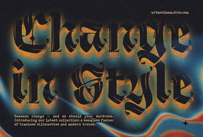 More distressed serif fonts, saying "change in style"