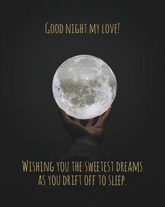 Black Yellow Moon Good Night Quote Instagram Portrait