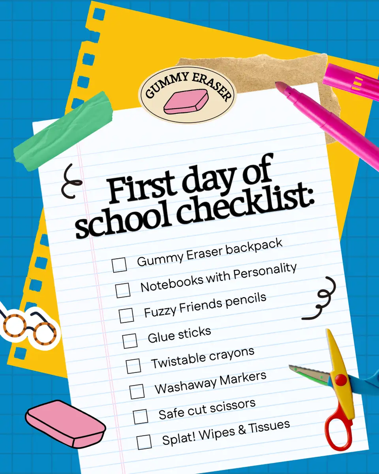 Template for a first day of school checklist