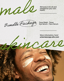 A screenshot of a skincare Instagram ad template