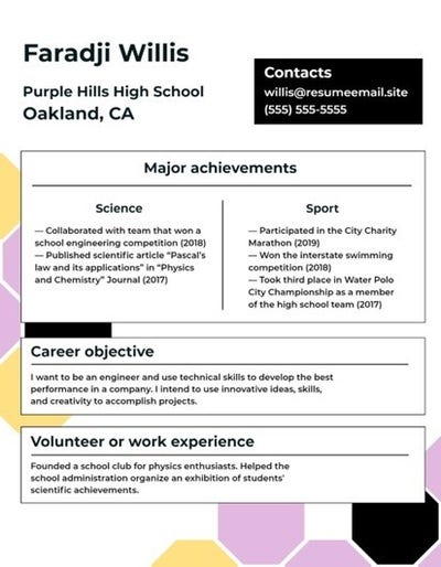 Purple Simple Stylish Simple Resume